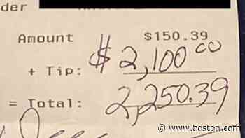 3 Rhode Island restaurant servers receive $2,100 tip - Boston.com