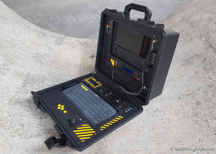 Cyberdeck Raspberry Pi laptop complete with Geiger counter