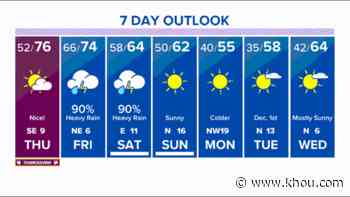 Thanksgiving weather: Lots of rain on the way to Houston, but there is some hope for Thursday - KHOU.com