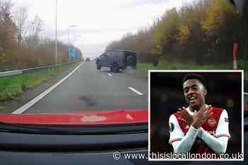 Video: M25 Hertfordshire crash driver said to be Arsenal's Joe Willock