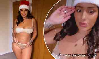 Love Island's Malin Andersson flaunts sizzling curves in a glittery thong and a Santa hat
