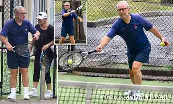 Apprentice host Sir Alan Sugar takes to the court in Sydney for a game of tennis with wife Anne