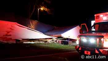 Johnston County building collapses after tractor-trailer crashes into it