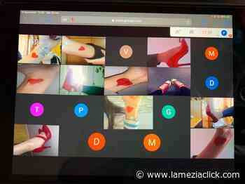 Lamezia Terme, al Polo Tecnologico "Rambaldi" ieri la classe IV A in Dad con le scarpe rosse - Lamezia Click