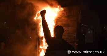 Protesters launch fireworks during 'anti-police brutality' demo in Paris