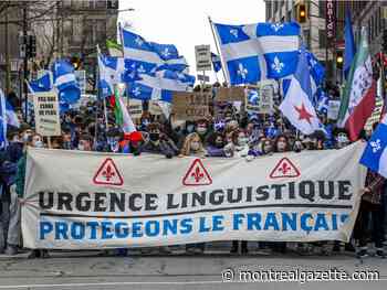 Protesters rally in Montreal to defend French language