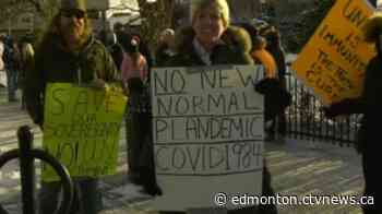 Anti-mask protest held in Red Deer