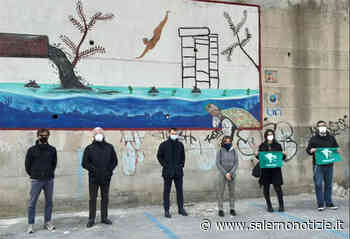 Salerno: completata l'opera “Il Tuffatore”, inaugura murales in Via Vinciprova - Salernonotizie.it