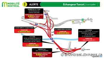 Weekend Traffic: Major closures planned for Metropolitan and Ville-Marie Expressways - CTV News