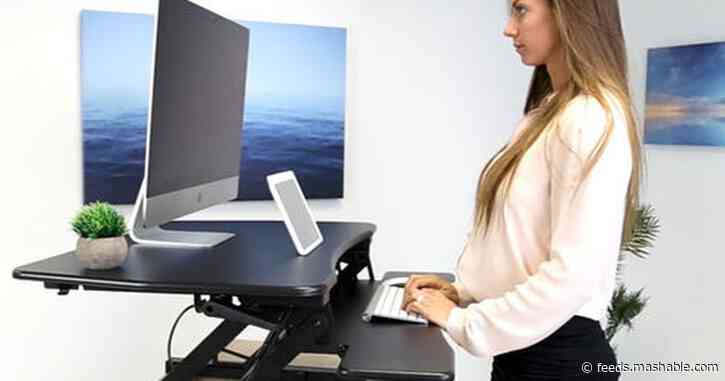 WFH more efficiently in 2021 with a standing desk converter on sale