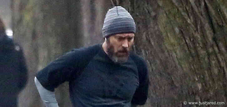 Jude Law Stops to Catch His Breath During Afternoon Jog in London