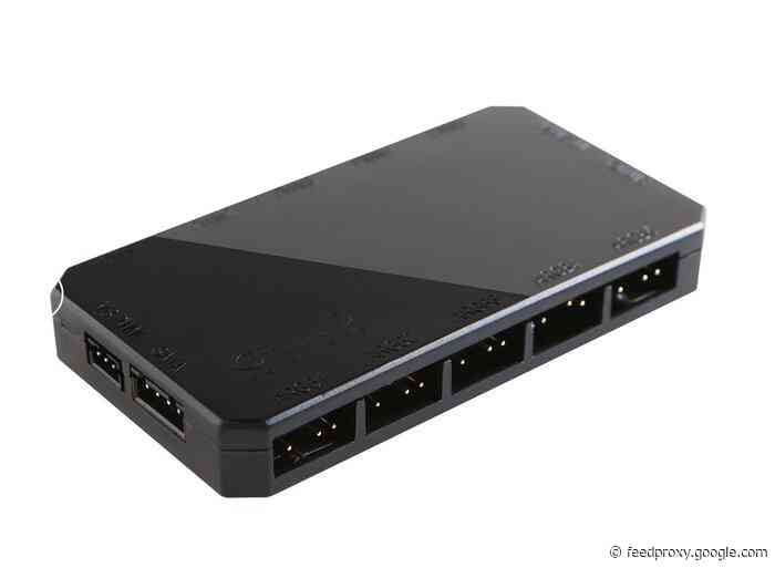 GELID AMBER5 five channel ARGB fan controller and remote $15