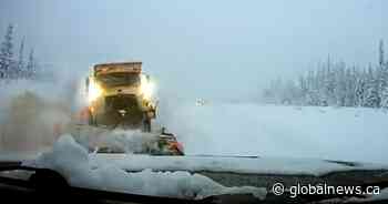 Dashcam captures head-on collision with snowplow on B.C. highway