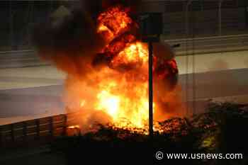 Grosjean Escapes F1 Fireball at Bahrain GP After Huge Crash