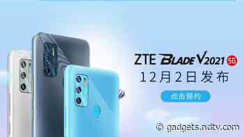 ZTE Blade V2021 5G With 48-Megapixel Triple Rear Camera Launching on December 2