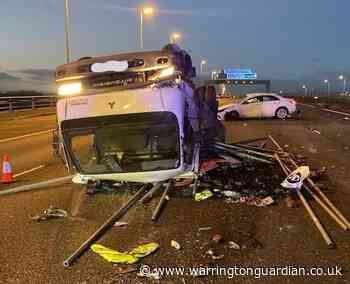 Police appeal as pickup truck overturned after M6 crash