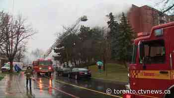 Woman rescued after fire at Etobicoke apartment building for seniors