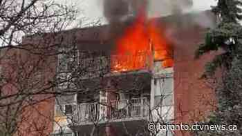 Woman dies after being pulled from fire at Etobicoke apartment for seniors