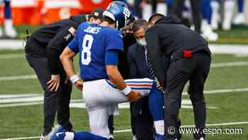Giants QB Jones likely to miss time, source says