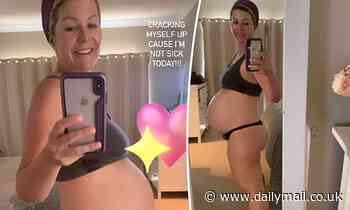 Grant Denyer's heavily pregnant wife Chezzi shows off her baby bump