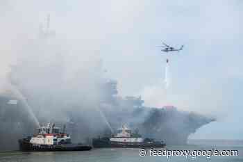USS Bonhomme Richard Heads For Scrapyard After Devastating Fire