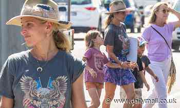 Elsa Pataky stuns as she steps out makeup free with her equally youthful mother Cristina in Byron