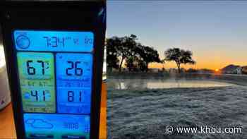 Houston temps dropped below freezing overnight | Here's your photos from this year's first frost - KHOU.com