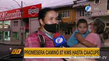 Mujer camina 87 kilómetros por la salud de su hijo desde Coronel Oviedo - Resumen de Noticias