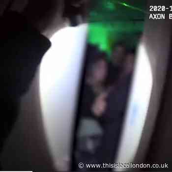 Watch as police storm illegal garage party in Chislehurst