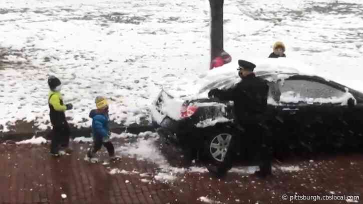 Pittsburgh Police Chief Joins In On Friendly Snowball Fight With Kids
