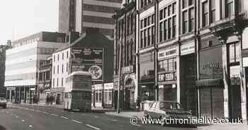 Newcastle's Percy Street as it was in 1970 - and the same location today
