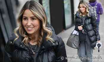Rachel Stevens cuts a stylish figure as she grabs a coffee during Cabaret All Stars rehearsals