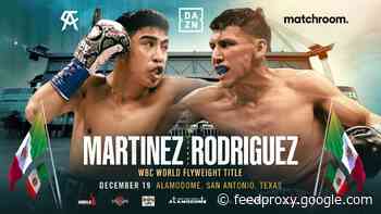 Julio Cesar Martinez defends against Francisco Rodriguez Jr on Dec.19 on DAZN