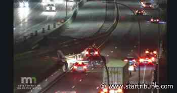 Small plane crash-lands on Interstate 35W