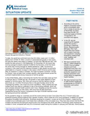 International Medical Corps COVID-19 Situation Report #30, December 2, 2020 - World - ReliefWeb