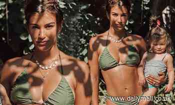 Amy Willerton displays her stunning figure in an olive bikini
