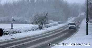 Warning of snow causing travel disruption in North East overnight