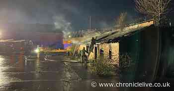 Pictures show fire-ravaged building after blaze near the Stadium of Light