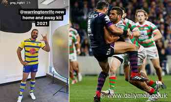 Rugby league great Greg Inglis poses in the new Warrington Wolves kit - Daily Mail