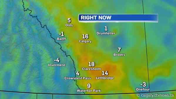 Temperature reaches 16.1 C in Calgary, new daily record high