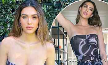 Amelia Hamlin reveals her curves in see-through strapless dress in series of glam Instagram snaps