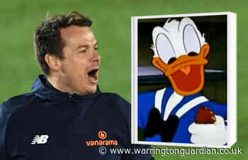 Chorley FC manager Jamie Vermiglio impersonates Donald Duck