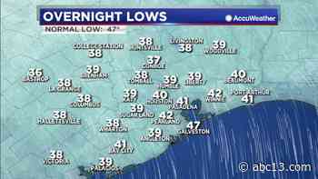 Houston weather: Cold front tonight, dry and cool tomorrow - KTRK-TV