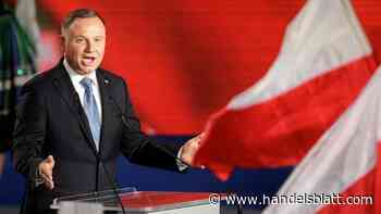 Amtsinhaber Duda verfehlt bei Präsidentenwahl in Polen die absolute Mehrheit - Handelsblatt