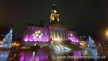 Bolton Town Hall lights up for Christmas