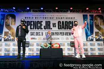 Angel Garcia says Errol Spence is not at 100% for Saturday