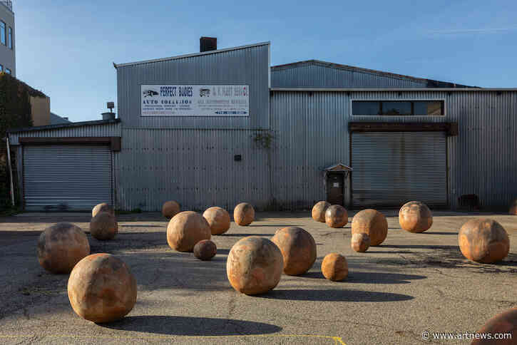 Artist Bosco Sodi Brings Giant Orbs of Clay to a Brooklyn Parking Lot