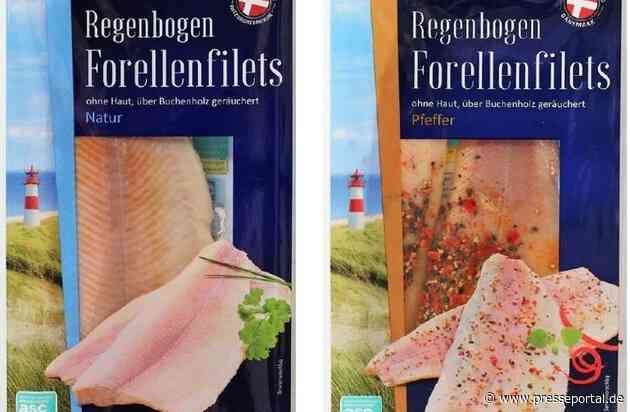 Lidl Deutschland informiert über einen Warenrückruf des Produktes "Nautica Regenbogen Forellenfilets, 125 g" des Herstellers Agustson a/s.