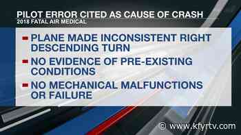 Pilot error cited as cause for 2018 fatal Air Medical crash - KFYR