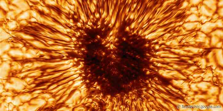 The most detailed photo ever taken of a sunspot shows a dark patch bigger than Earth roiling for 10,000 miles